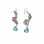 Elegant turquoise threader earrings in gold & silver. Lightweight, hypoallergenic, and versatile—perfect for everyday wear or special occasions.