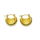 Gold Dome Hoop Earrings – 18k Plated Hypoallergenic Everyday Hoops.