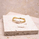 Modern pearl stretch ring with sterling silver bead, lightweight and comfortable for daily wear