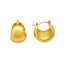 Gold Dome Hoop Earrings – 18k Plated Hypoallergenic Everyday Hoops