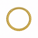 Gold Twist Hoop Earring– Surgical Stainless Steel 