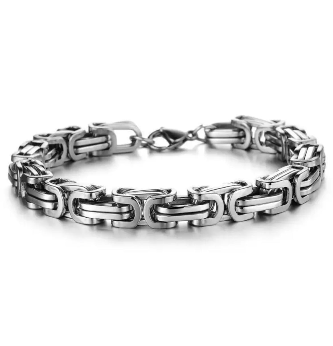 Men’s Bracelet~ Stainless Steel Chunky Men’s Silver and Gold bracelet