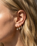 Mini Clicker Hoop Earrings 16G – Gold CZ Rook Cartilage & Tragus Piercing, 