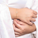 Cross Link Bracelet – Gold-Plated or Silver