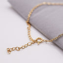 Close-up of the clasp and chain detail of the Gold Initial Bracelet – PVD Gold Stainless Steel.