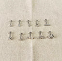 Press Fit Flat Back Earring – Push Pin Stud Gold or Silver