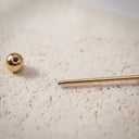 Sunflower Wave CZ Industrial Scaffold Barbell 14G – 316L Steel | Gold & Silver