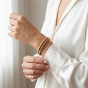 Gold Beaded Bracelet - Stainless Steel
