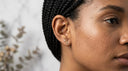16G Titanium Quad Ball Studs | Threadless Flat Back Piercing Earring