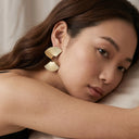14K Gold-Plated Statement Drop Stud Earrings