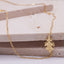 Handmade gold plated oak leaf chain bracelet in 925 sterling silver