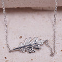 Sculpted Oak Leaf Necklace