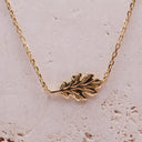 Sculpted Oak Leaf Necklace