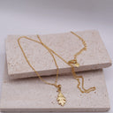 Sculpted Oak Leaf Pendant Necklace