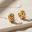 Chunky Gold Link Drop Earrings – Stainless Steel Statement Design on a light surface