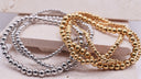 Stainless Steel Beaded Stretch Bracelet