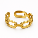 Square Chain Open Ring –  Adjustable & Waterproof