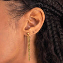 Gold Chain Drop Stud Earrings – 18K PVD Gold Plated
