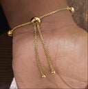 Gold Beaded Slider Bracelet 
