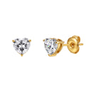 Amora Heart Crystal Stud Earrings