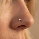 Heart CZ Nose Stud