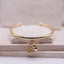 Acorn & Oak Leaf Open Bangle – 18K Gold Plated Sterling Silver
