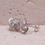 Moissanite Knot Stud Earrings – Sterling Silver (8mm)