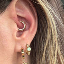 Titanium Ball CZ Clicker Hoop – Hypoallergenic & Waterproof 
