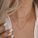 Single Stone CZ Necklace – Dainty & Hypoallergenic