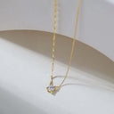 Single Stone CZ Necklace – Dainty & Hypoallergenic