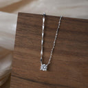 Single Stone CZ Necklace – Dainty & Hypoallergenic
