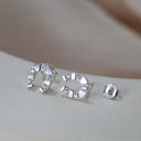 Horse Shoe Gold CZ Stud Earrings – Dainty & Hypoallergenic.