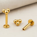 Titanium Internally Threaded Flat Back Earrings – 16g Post