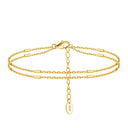Layered Chain Bracelet – Gold Option on a white background