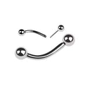 Double-Sided Threadless Curved Piercing Bar – 16G.