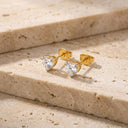 Amora Heart Crystal Stud Earrings