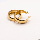 Wide Gold Hoop Earrings – 18K PVD Plated, Tarnish-Resistant 