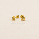 3mm CZ Stud Earrings | 18K Gold over Sterling Silver Earrings