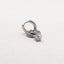 Close up sterling silver pave earrings