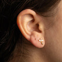 Dainty Lotus Flower Earrings– 18K Gold Over Sterling Silver