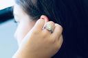2ct Canary Yellow Moissanite Halo Ring – Sterling Silver & Pavé Setting.