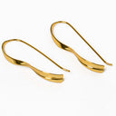 Gold Wave Spiral Earrings – 14K Gold Over Sterling Silver