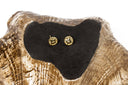 Star Disc CZ Stud Earrings | 14K Gold Over Sterling Silver.