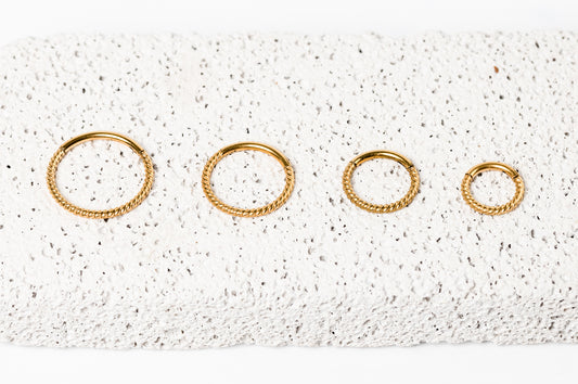 Twist Textured Cartilage Clicker Hoop Earring | Ella and Faith London