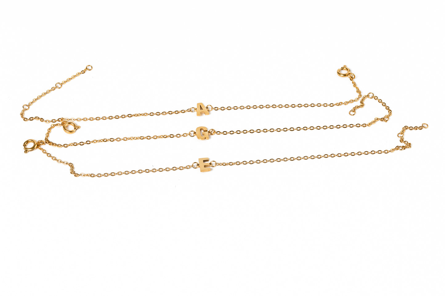 Dainty Gold Initial Letter Bracelet | Ella & Faith London