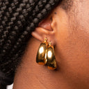 Wide Gold Hoop Earrings – 18K PVD Plated, Tarnish-Resistant 