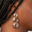 Long Gold Textured Drop Earrings – 14K Boho Chic Statement Dangles