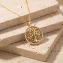 Tree of Life Necklace – Rhodium-Plated Silver