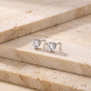 Amora Heart Crystal Stud Earrings