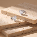 Amora Heart Crystal Stud Earrings